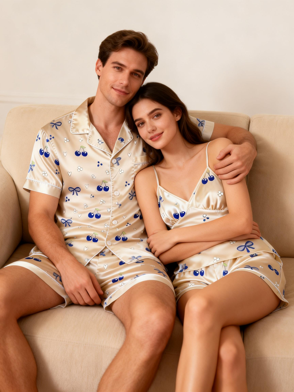 Perfect Gift Idea: Classic Satin Pajamas for Couples