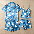 High-Quality Classic Satin Pajamas for Couple