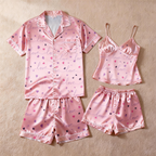 Breathable Short Satin Pajamas for Women