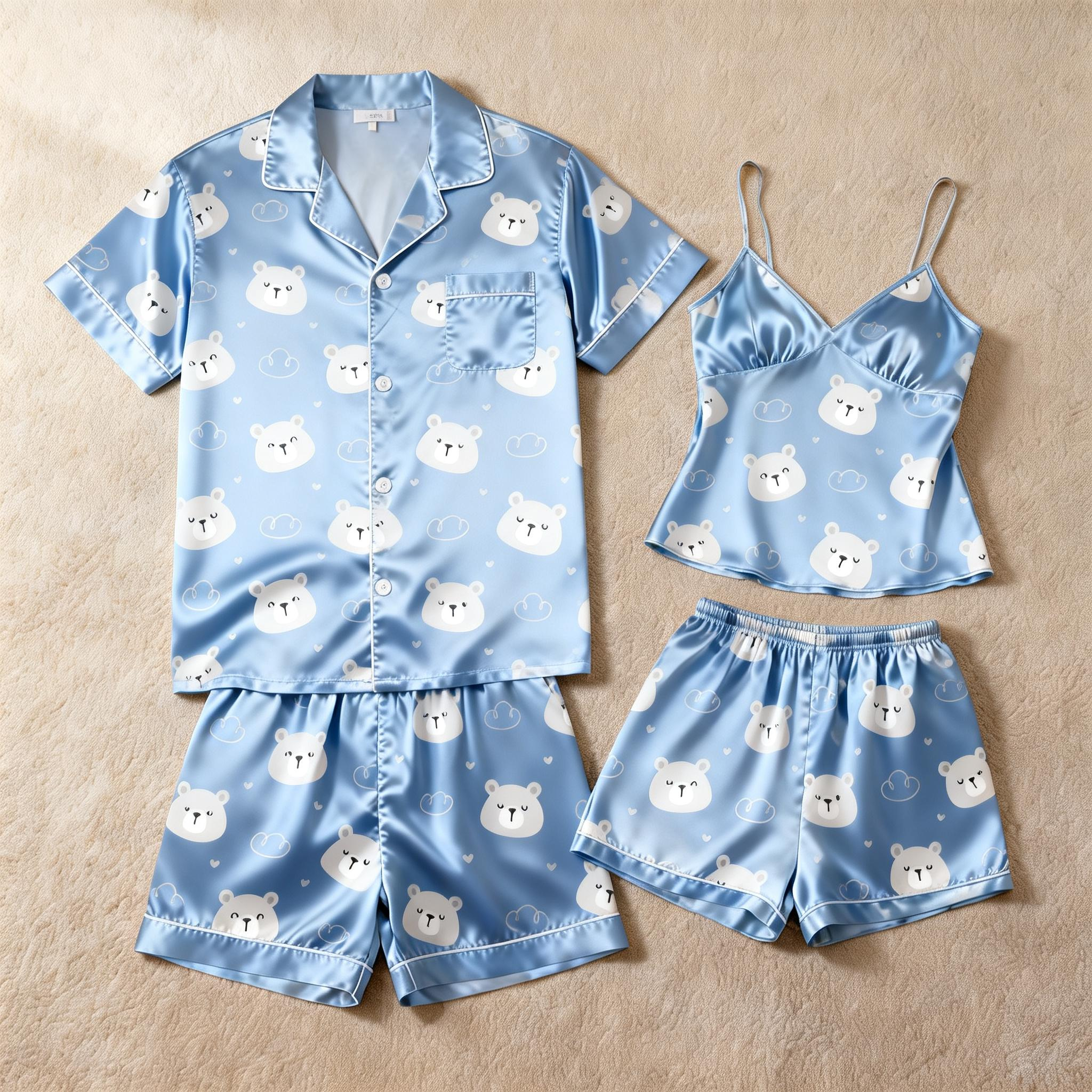 Chic and Comfortable Satin Pajamas for Couples