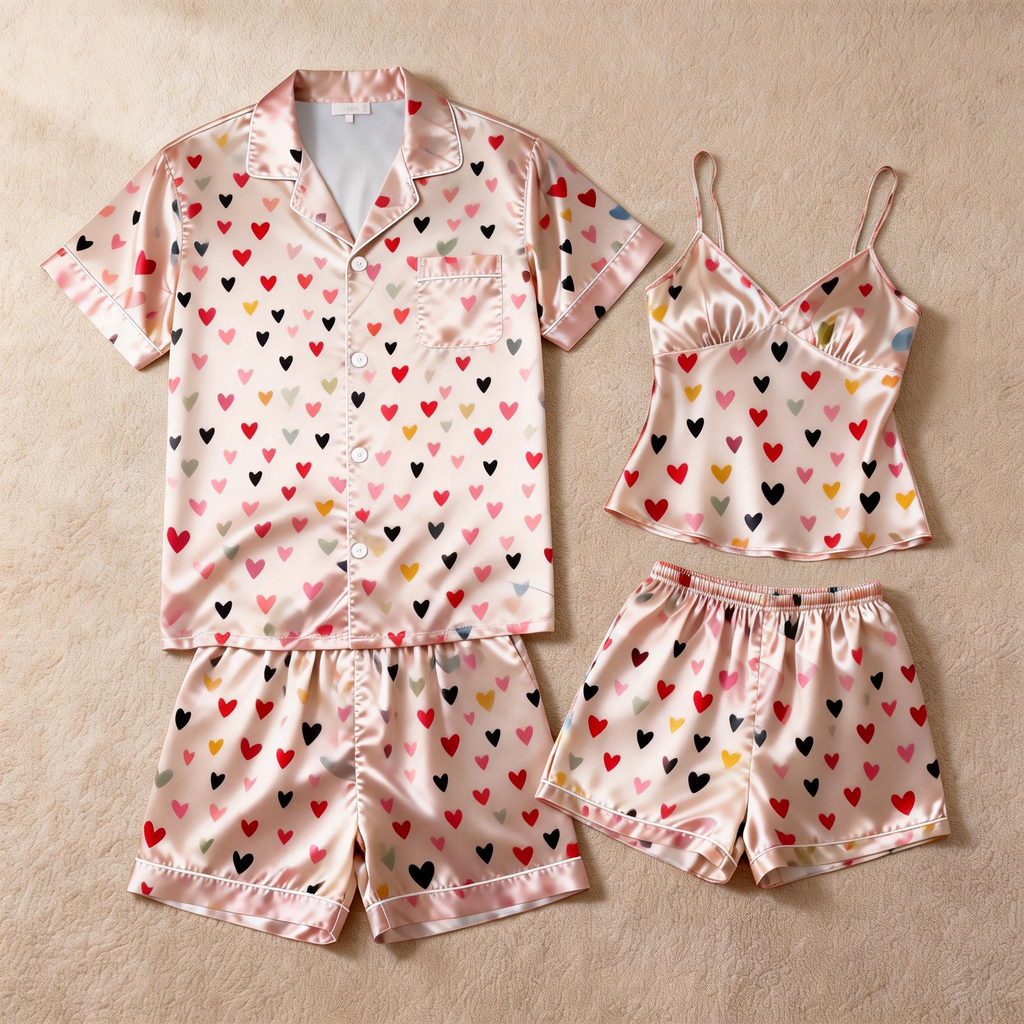 Soft and Smooth Satin Pajamas Set for Him & Her
