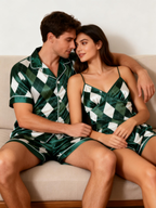 Classic Couple Sleepwear in Smooth Satin
