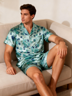 Romantic Sleepwear: Classic Satin Short Pajamas
