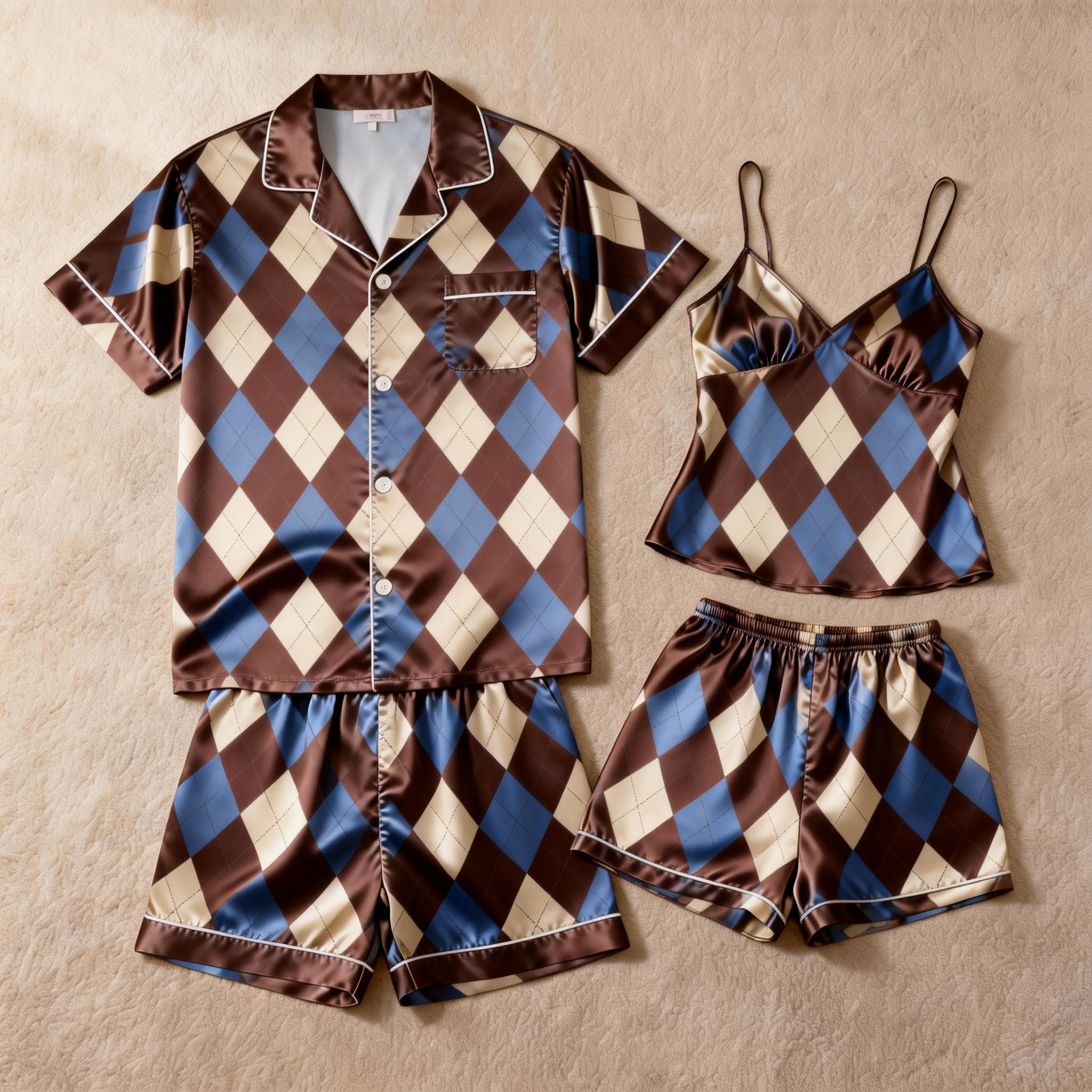 Stay Cool with Short Satin Pajamas for Couples