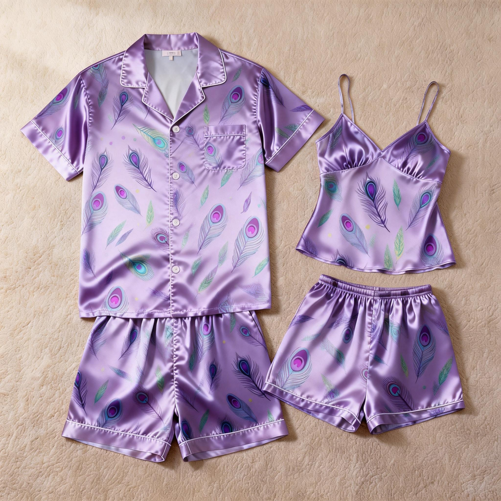 Luxury at Home: Couple Satin Pajamas Short Set