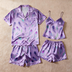 Luxury at Home: Couple Satin Pajamas Short Set