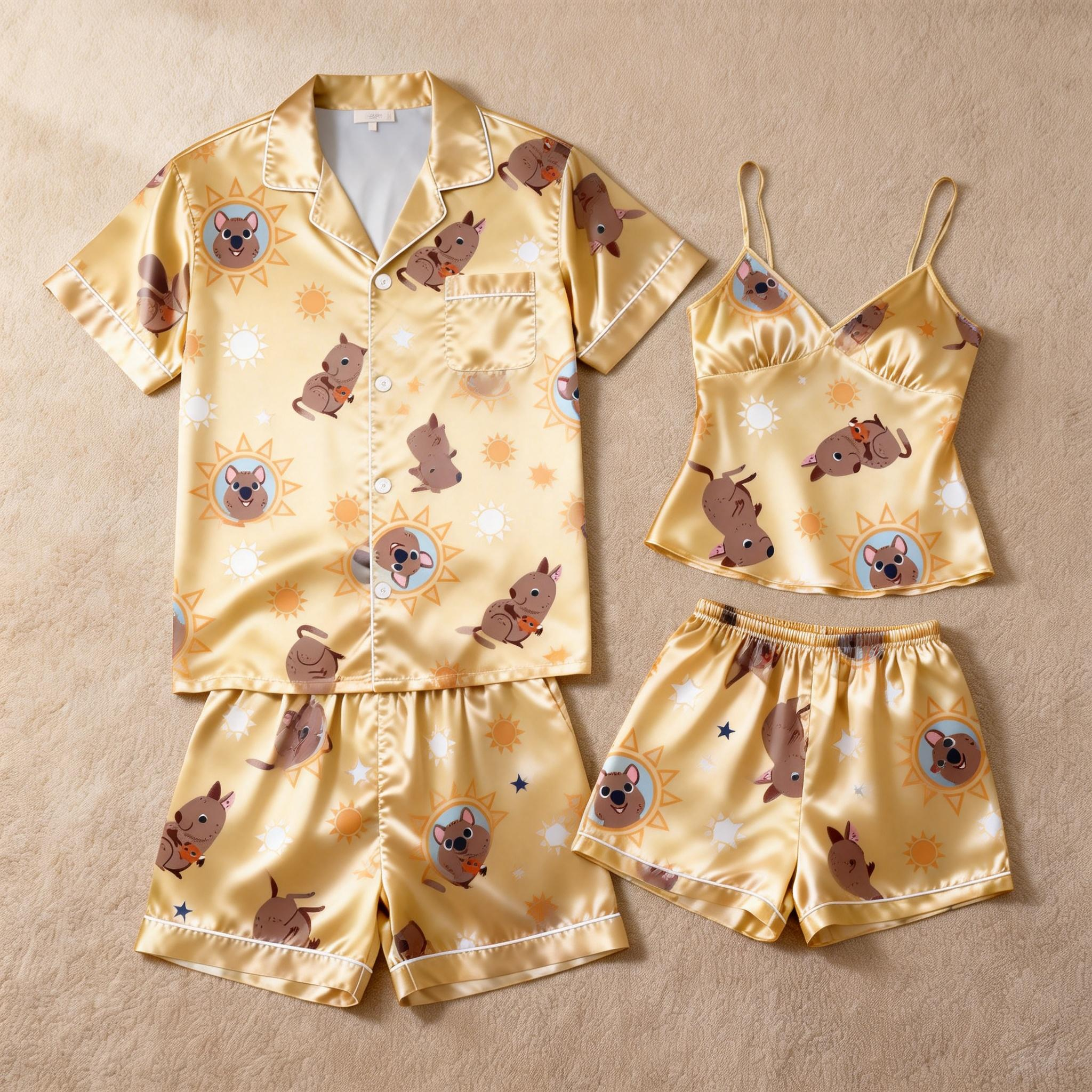 Couple's Essential: Satin Pajamas for a Good Night's Sleep