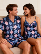 Cozy yet Stylish Satin Pajamas Set for Partners