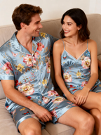 Classic Satin Short Pajamas for Couples