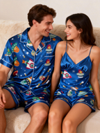 Instagram-Worthy Matching Couple Satin Sleepwear