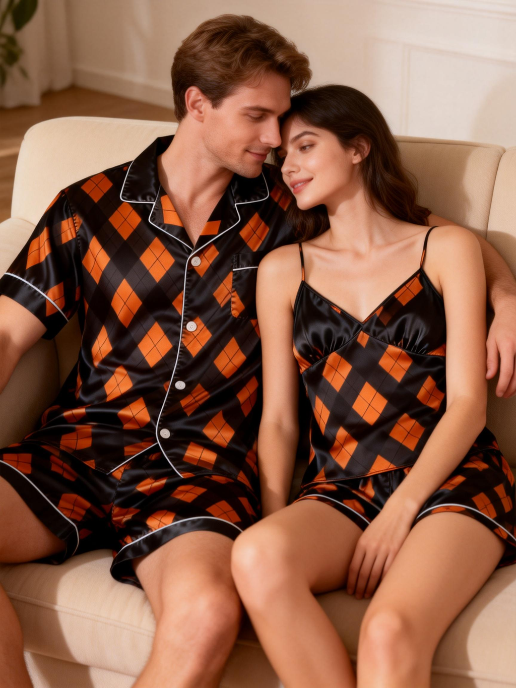 Best-Selling Couple Classic Satin Pajamas