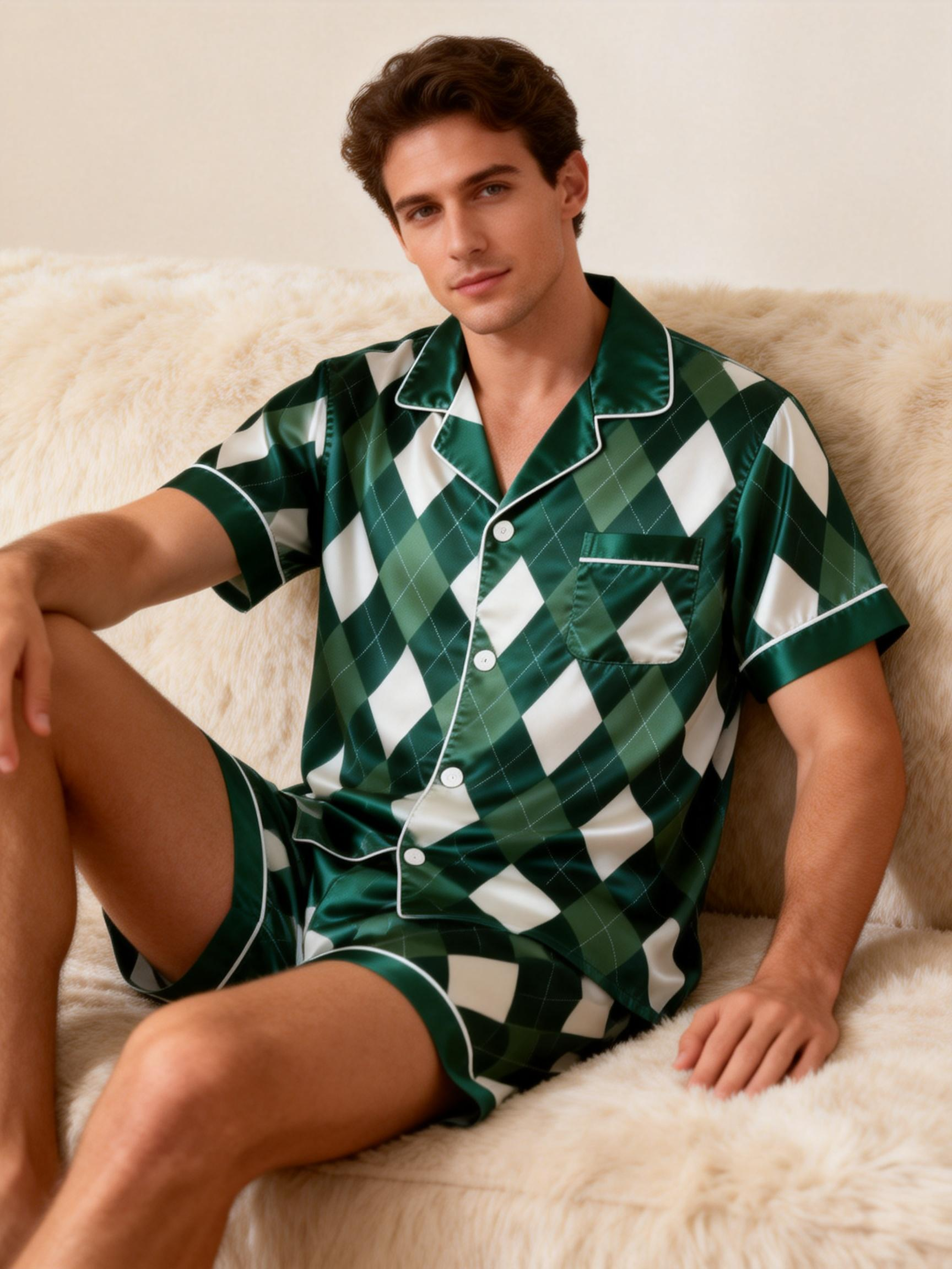 Classic Couple Sleepwear in Smooth Satin