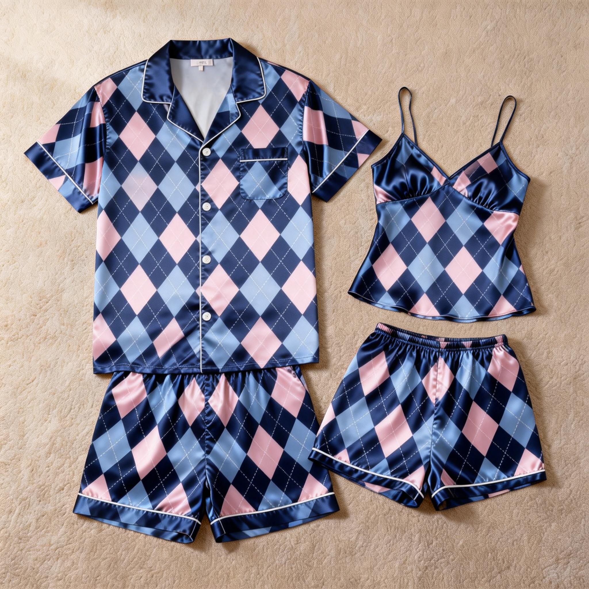Cozy yet Stylish Satin Pajamas Set for Partners