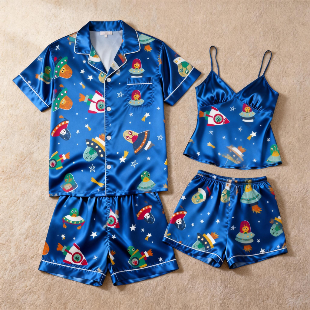 Instagram-Worthy Matching Couple Satin Sleepwear