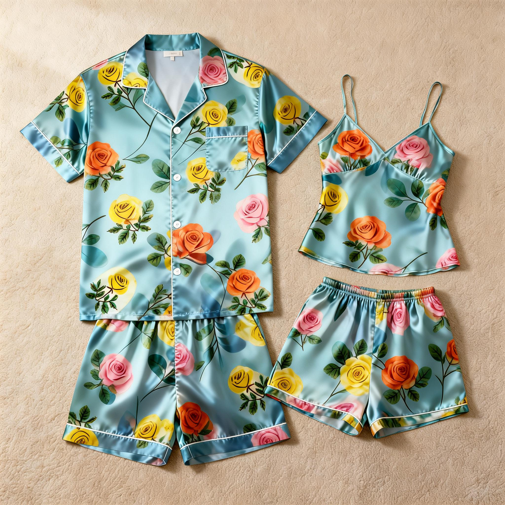 Limited Edition Couple Classic Satin Pajamas
