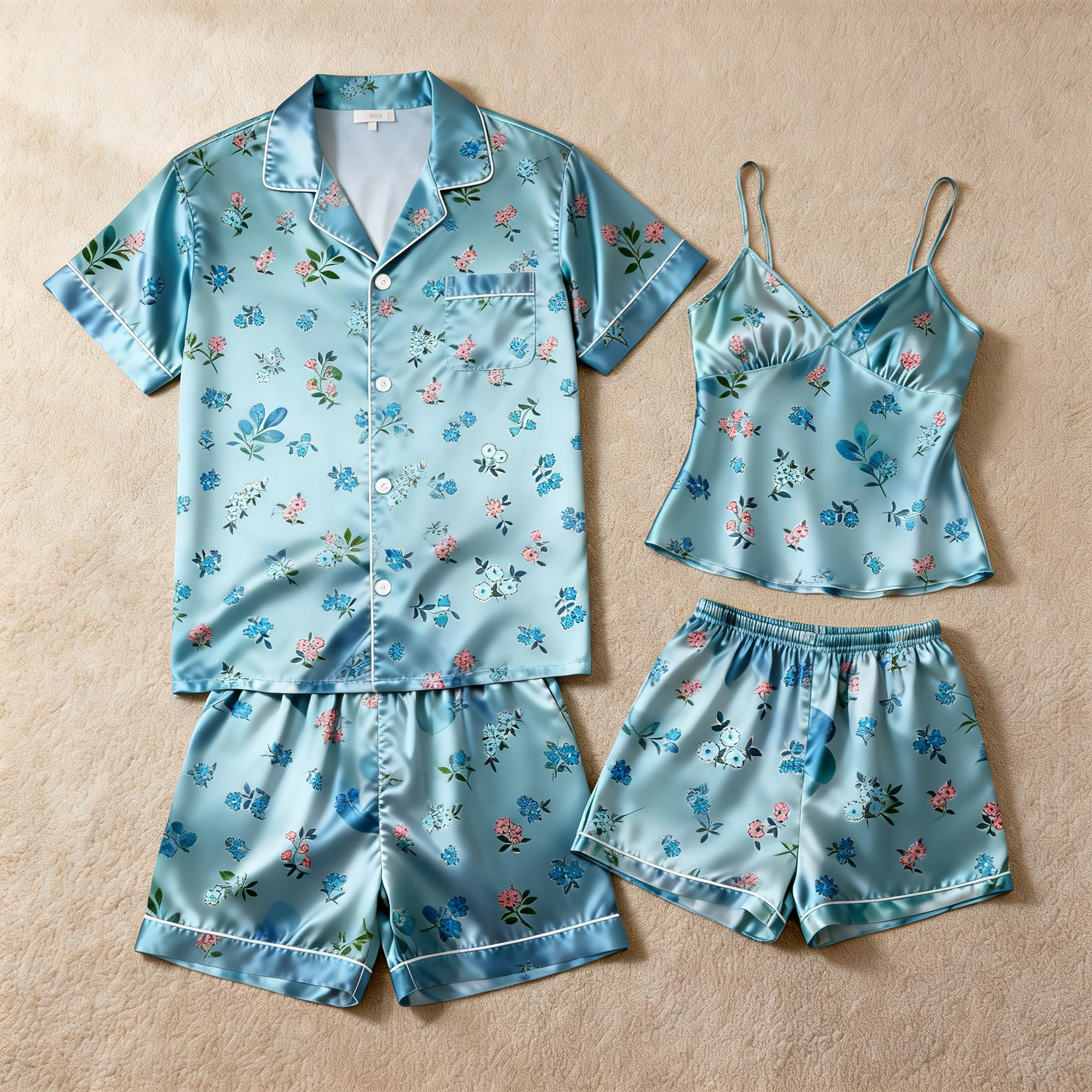 Premium Quality Satin Pajamas Set for Anniversary