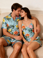 Limited Edition Couple Classic Satin Pajamas