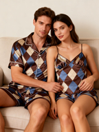 Stay Cool with Short Satin Pajamas for Couples