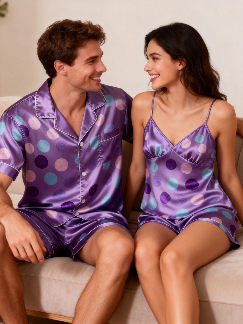 Comfortable and Stylish Satin Pajamas Short Set
