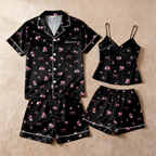 Classic Couple Satin Pajamas Short Set ¨C Luxurious & Romantic