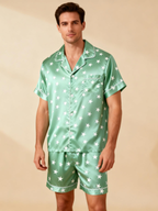 Matching Silky Satin Sleep Shorts for Couples