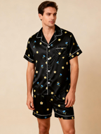 Silky Satin Couple Set ¨C Short Pajamas for Romantic Nights