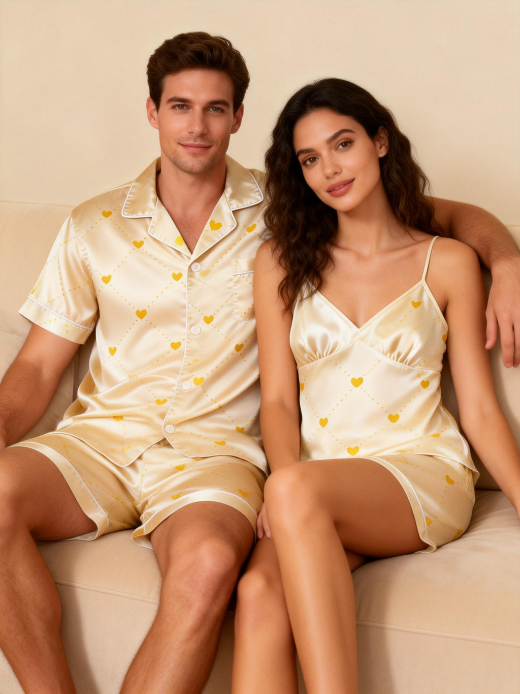 Silky Satin Sleepwear Set for Couples ¨C Lightweight & Chic