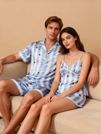 His & Her Silky Satin Pajamas ¨C Matching Sleep Set