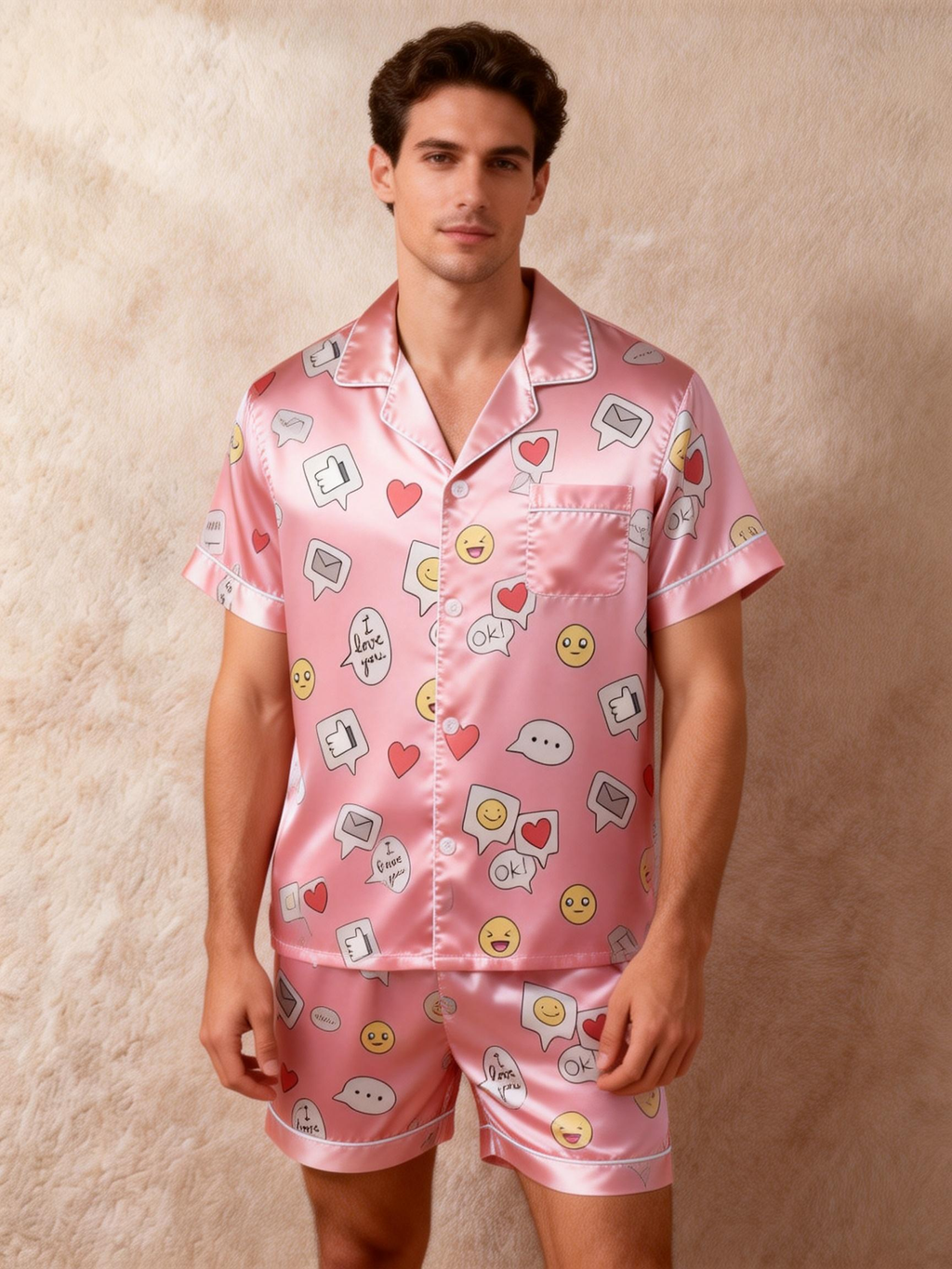 Soft Satin Sleep Set for Couples ¨C Ideal for Gifts