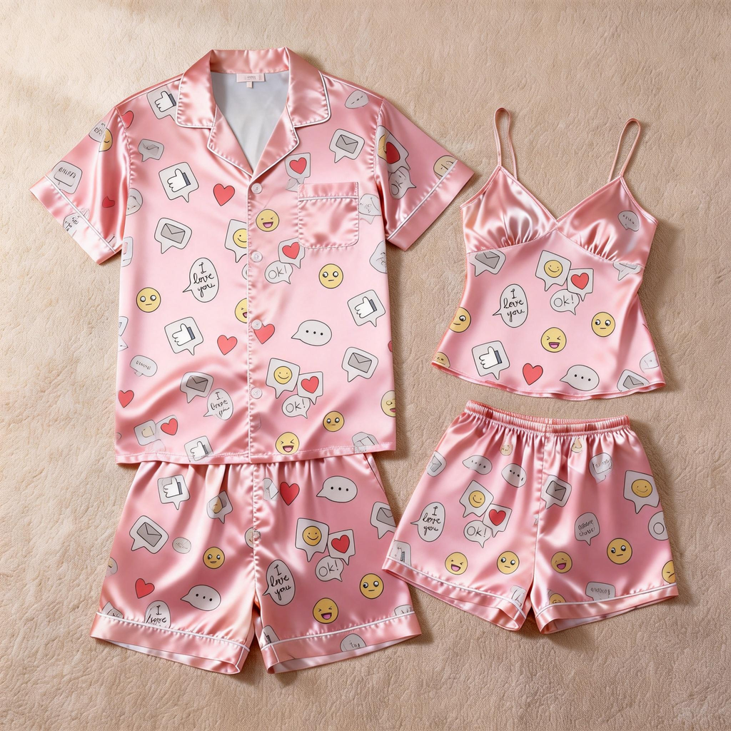 Soft Satin Sleep Set for Couples ¨C Ideal for Gifts