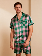 Silky Smooth Couple Sleepwear ¨C Satin Pajama Set