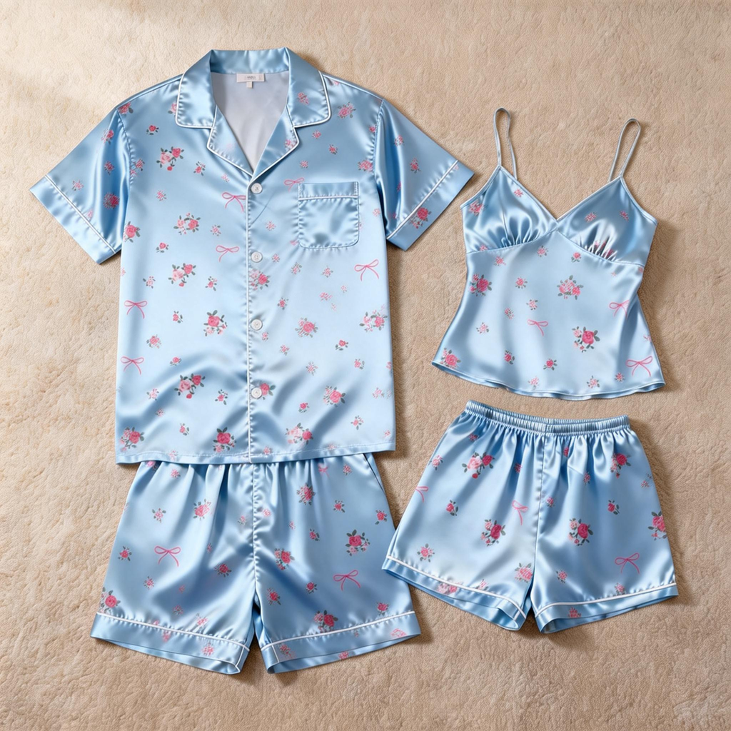 Luxury Satin Pajama Set for Him and Her