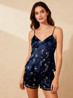 Silky Satin Couple Pajamas ¨C Perfect for Wedding Nights