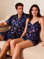Romantic Matching Satin Pajamas for Couple
