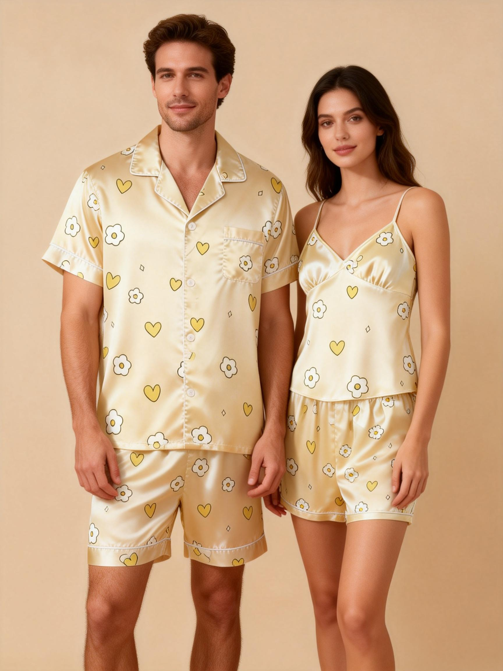 Silky Satin Pajama Set for Two ¨C Romantic & Cozy