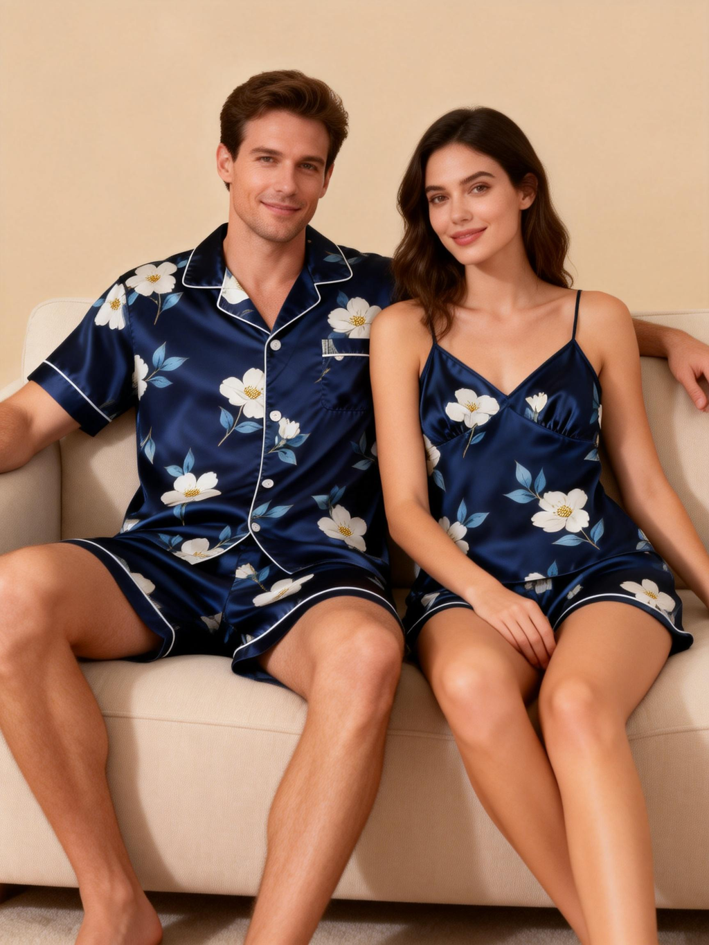 Silky Soft Satin Pajamas for Couples ¨C Sleep in Luxury