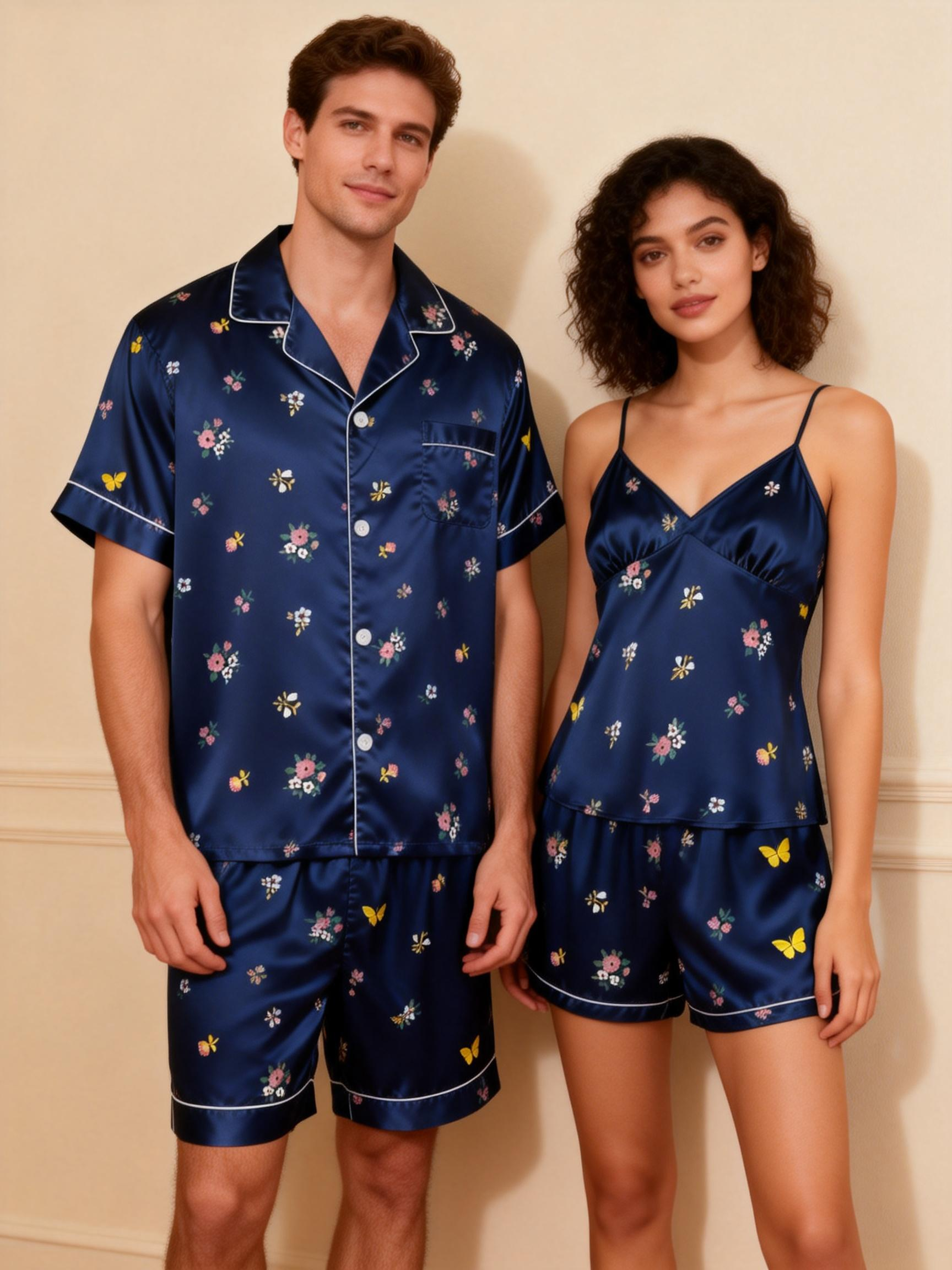Silky Satin Pajamas for Two ¨C Luxurious Sleep Experience