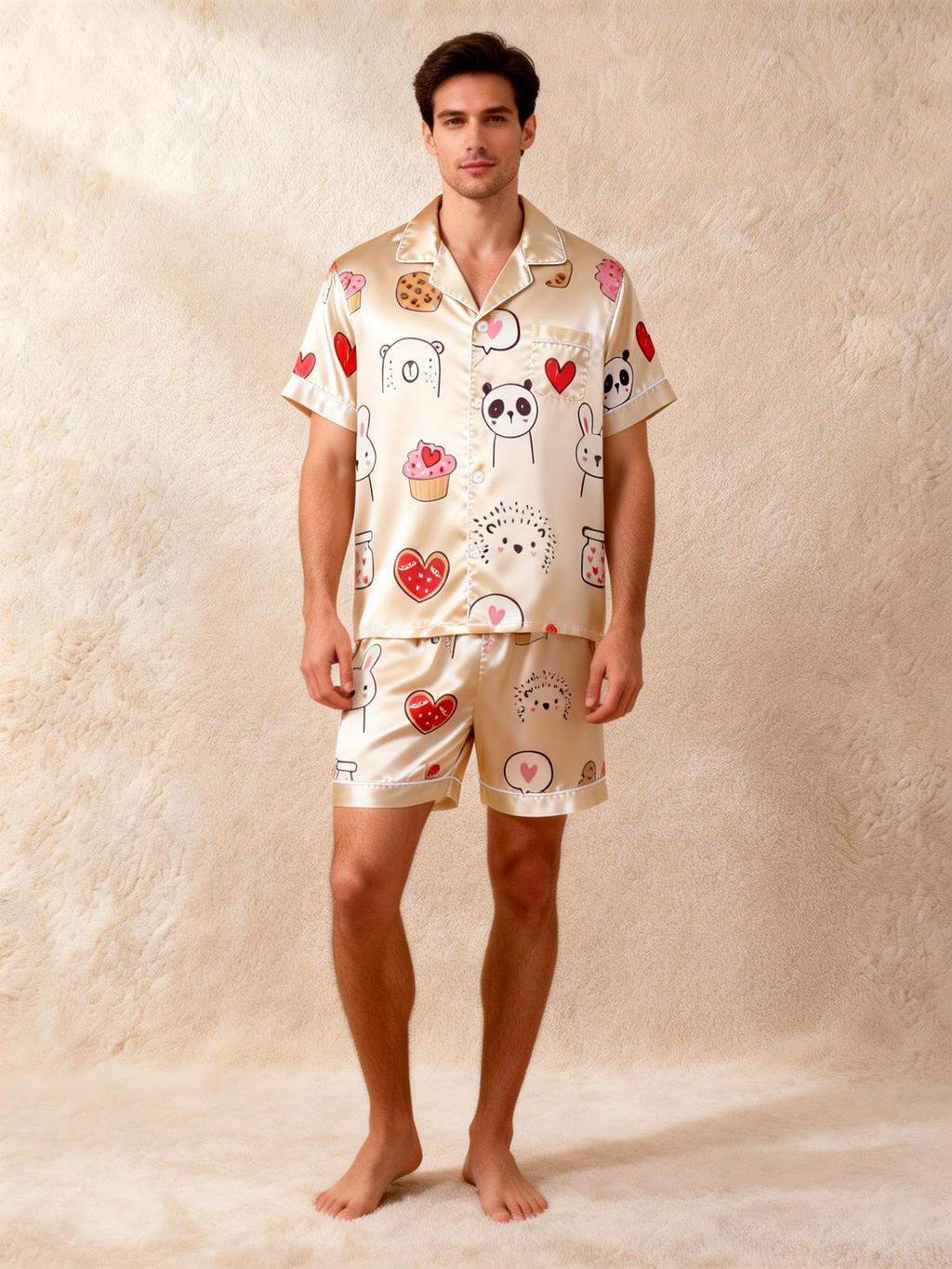Coordinating Satin PJs for Couples ¨C Summer Sleepwear