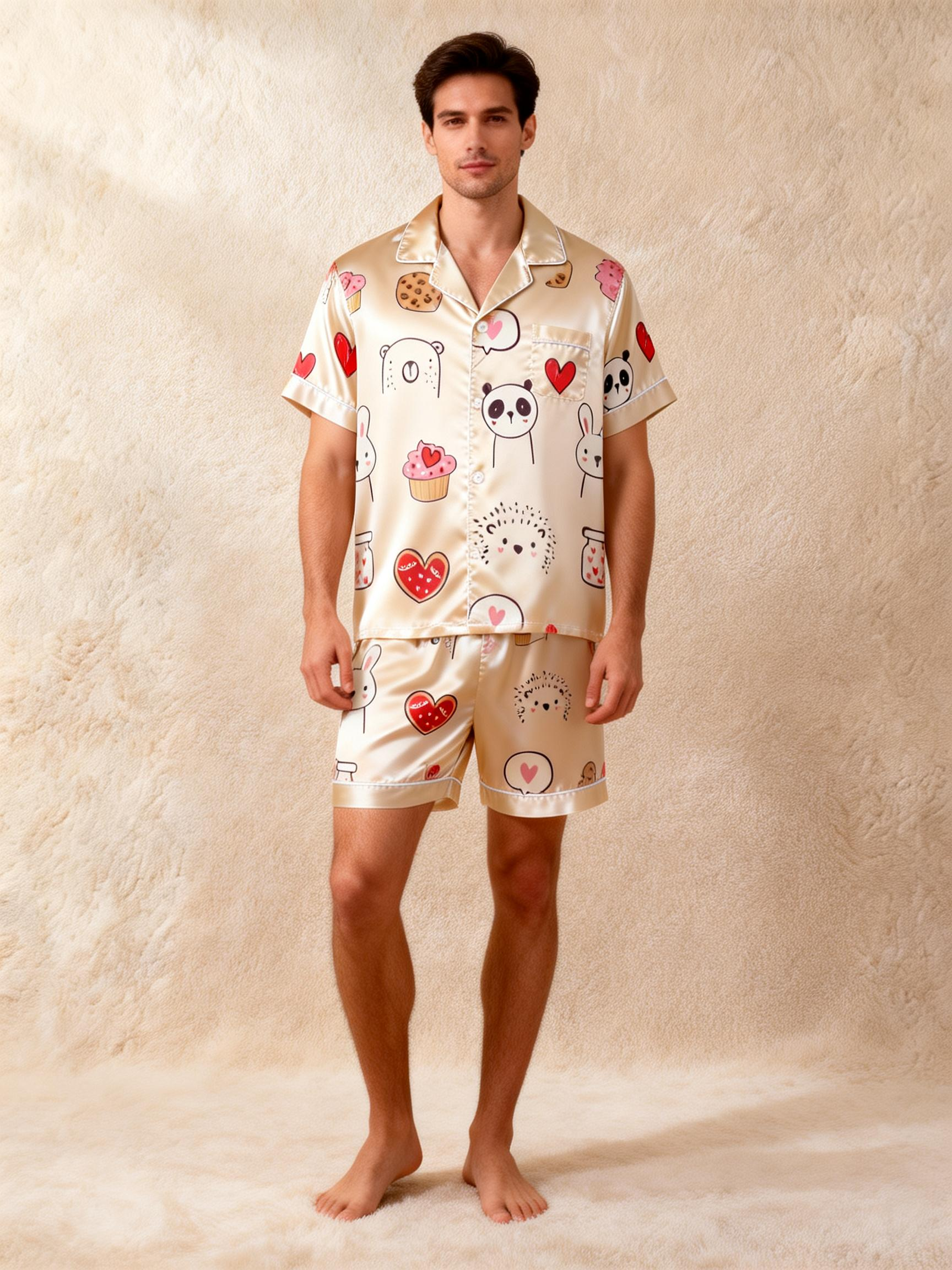 Coordinating Satin PJs for Couples ¨C Summer Sleepwear