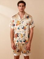 Silky Satin Sleepwear Gift Set for Couples ¨C Short Pajamas