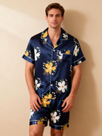 Silky Satin Pajamas for Him & Her ¨C Short Style Set