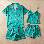 Silky Smooth Couple Pajamas ¨C Classic Satin Short Set