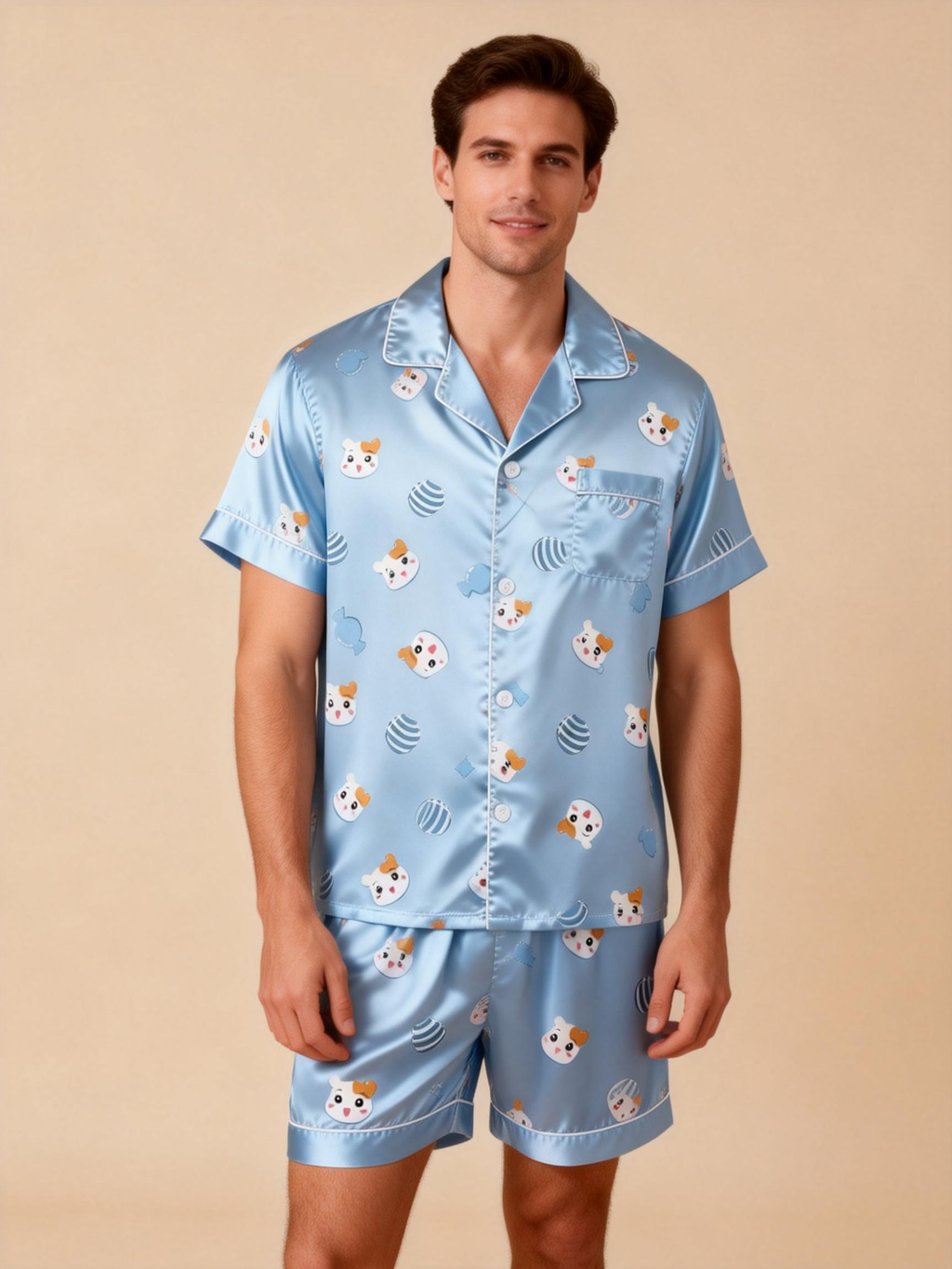 Classic Silky Satin Pajamas for Couples ¨C Gift-Ready Set