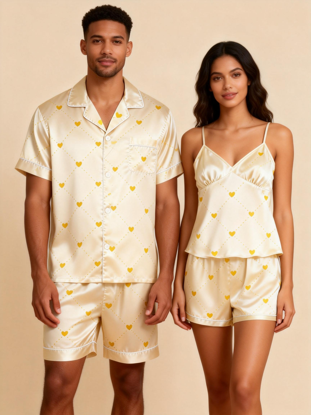 Silky Satin Sleepwear Set for Couples ¨C Lightweight & Chic
