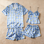 Silky Satin Sleep Set for Couples ¨C Short Sleeve Design