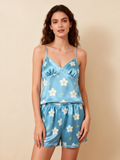 Classic Silky Couple Pajamas ¨C Satin Short Set for Relaxation