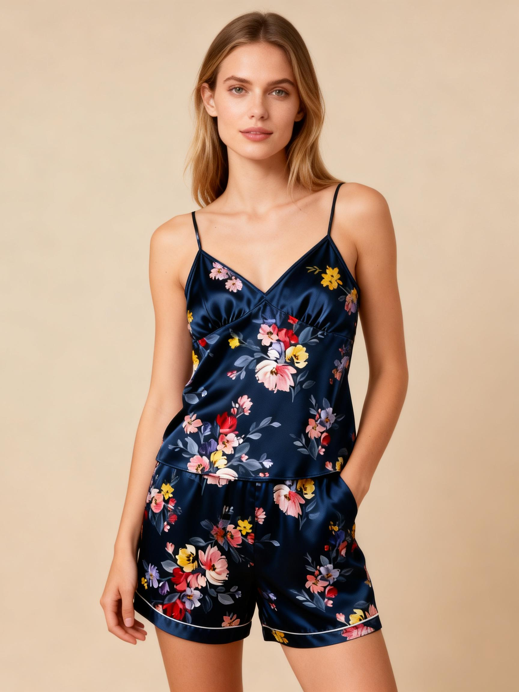 Classic Silky Satin Couple Pajamas ¨C Perfect for Gifts