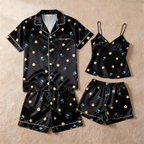 Silky Satin Couple Set ¨C Short Pajamas for Romantic Nights