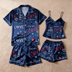 Matching Silky Sleep Pajamas for Couples ¨C Satin Fabric