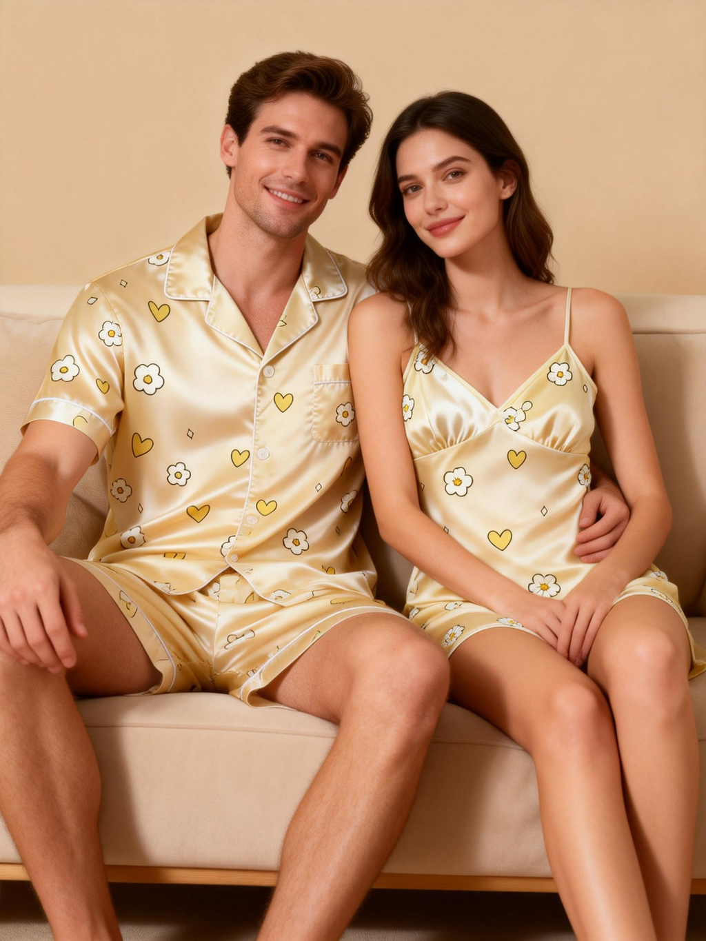 Silky Satin Pajama Set for Two ¨C Romantic & Cozy